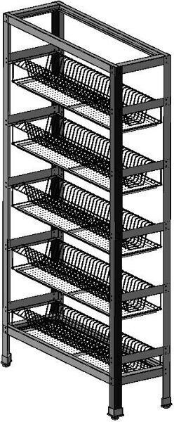 Стеллаж для хранения и сушки столовой посуды спп